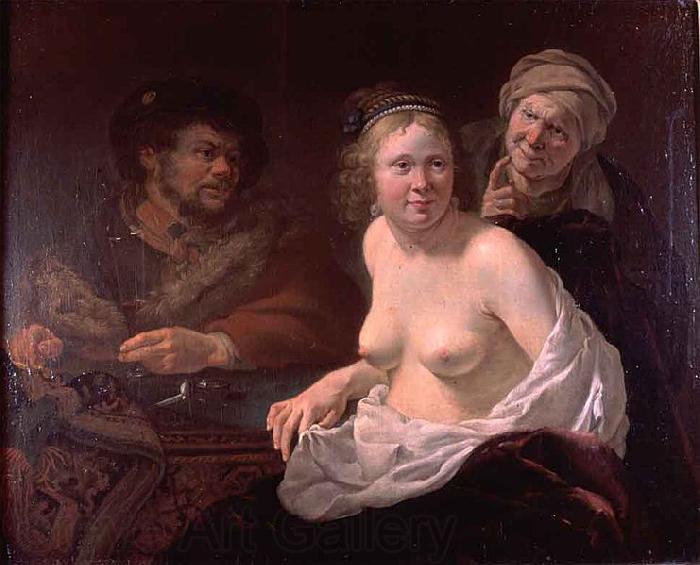 Jan Gerritsz. van Bronckhorst procuress Norge oil painting art